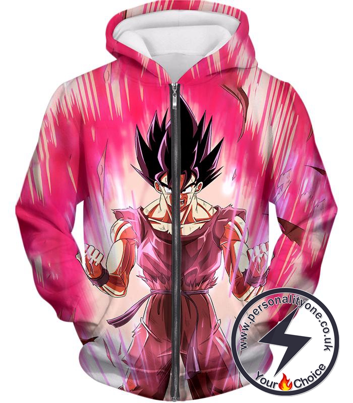 Dragon Ball Super Harnessing Ultimate Power Goku Rising Cool Graphic Promo Zip Up Hoodie